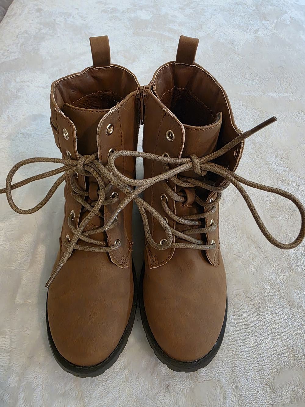 Kids Children's Place Brown Lace-Up Ankle Boots